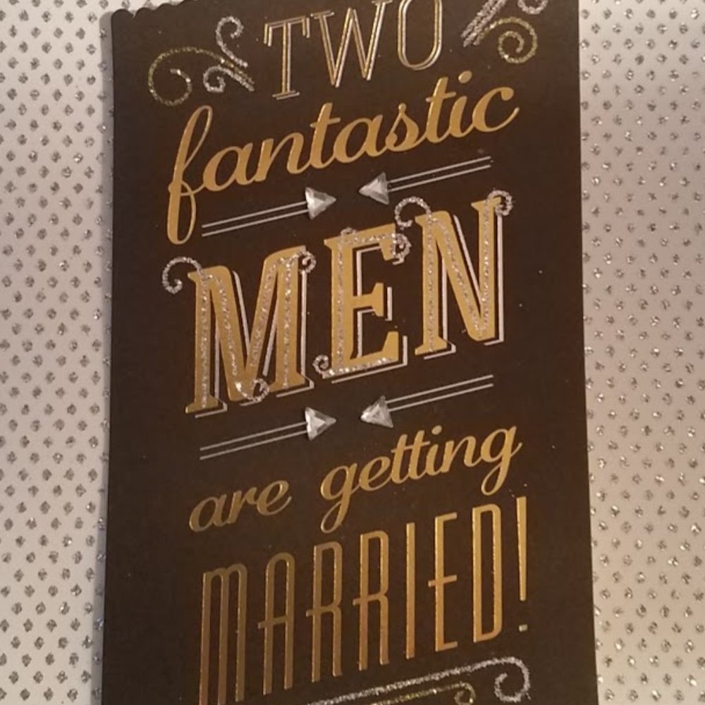 Two Fantastic Men are getting married!Wedding card